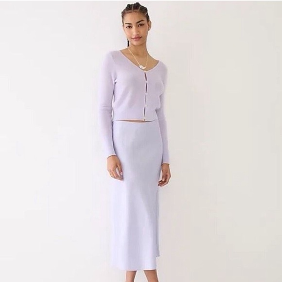 J Crew Gwyneth slip skirt - Lilac - sz L - exc condition - Picture 2 of 7